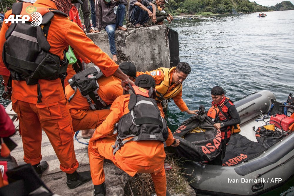 The captain of an overloaded Indonesian ferry that sank into a volcanic lake has been detained by police for questioning, as official estimates list 193 people still missing    
