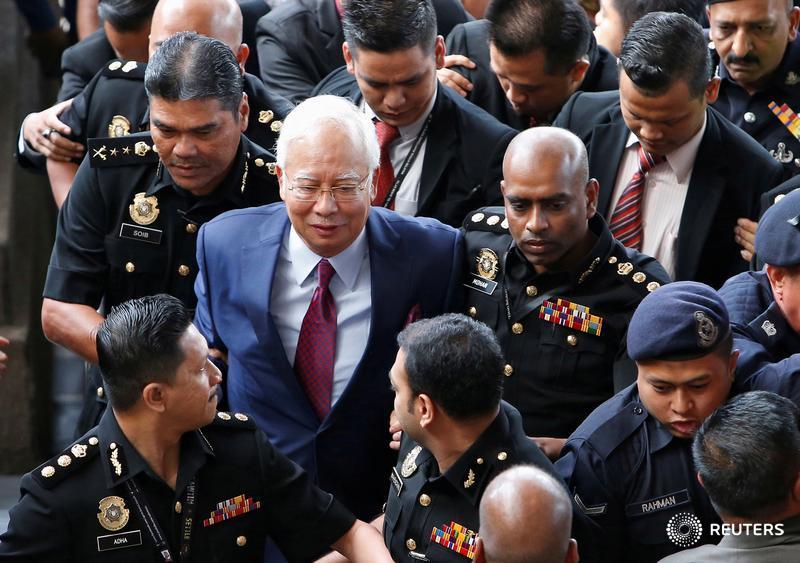 Former Malaysian PM Najib Razak pleads not guilty to criminal charges in 1MDB graft probe