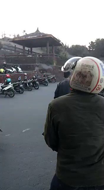 Eruption at Mount Tangkuban Perahu near Bandung, Indonesia
