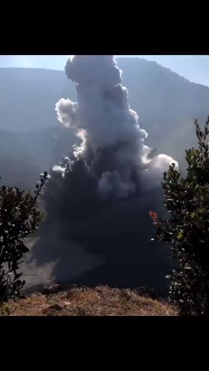Some frightening pics coming from Mount Tangkuban Perahu eruption. Tourists can hike or drive to the rim of this volcano's crater
