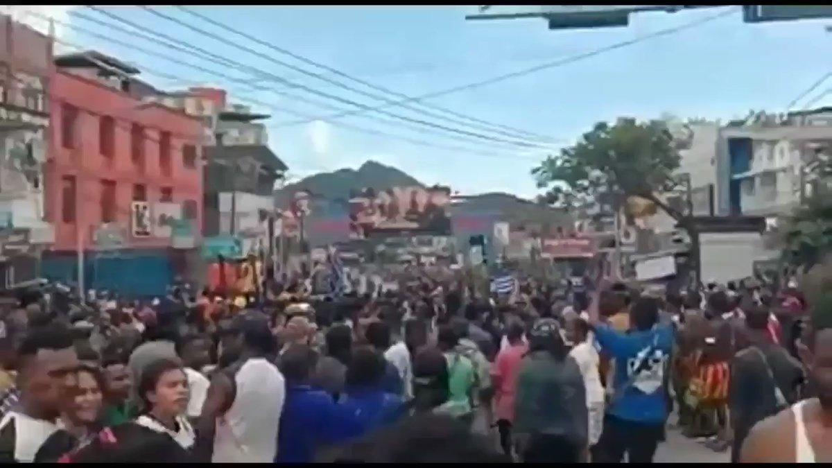 West Papua: pro-independence protest in the city of Jayapura, capital of the Papua region